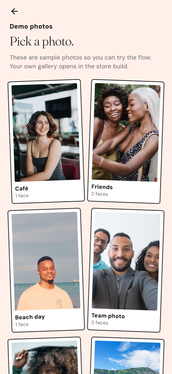 Wherely: choosing a photo from the gallery or the camera