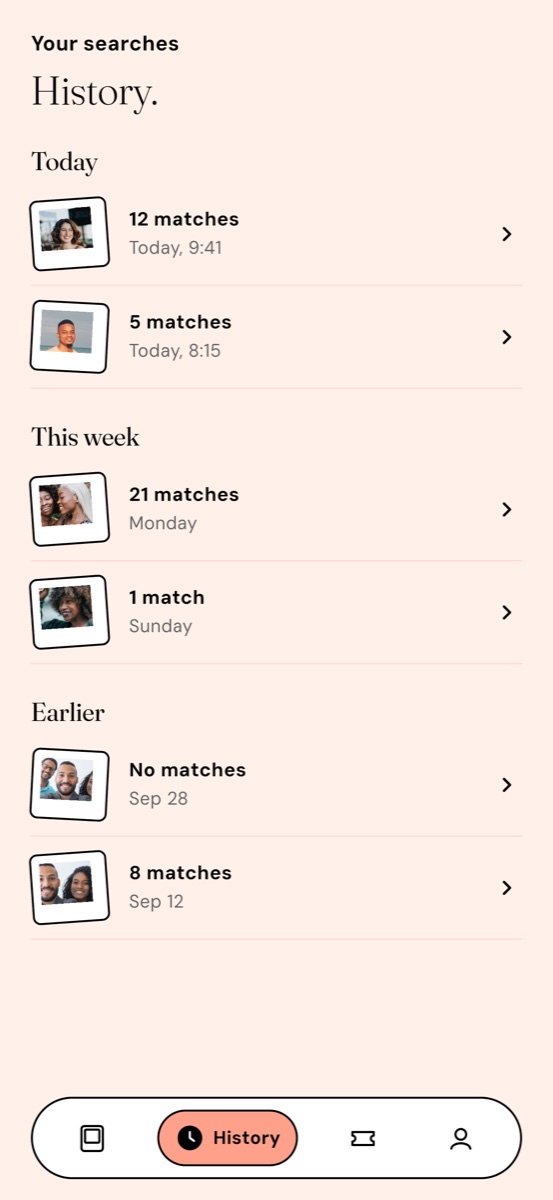 Wherely: Your history