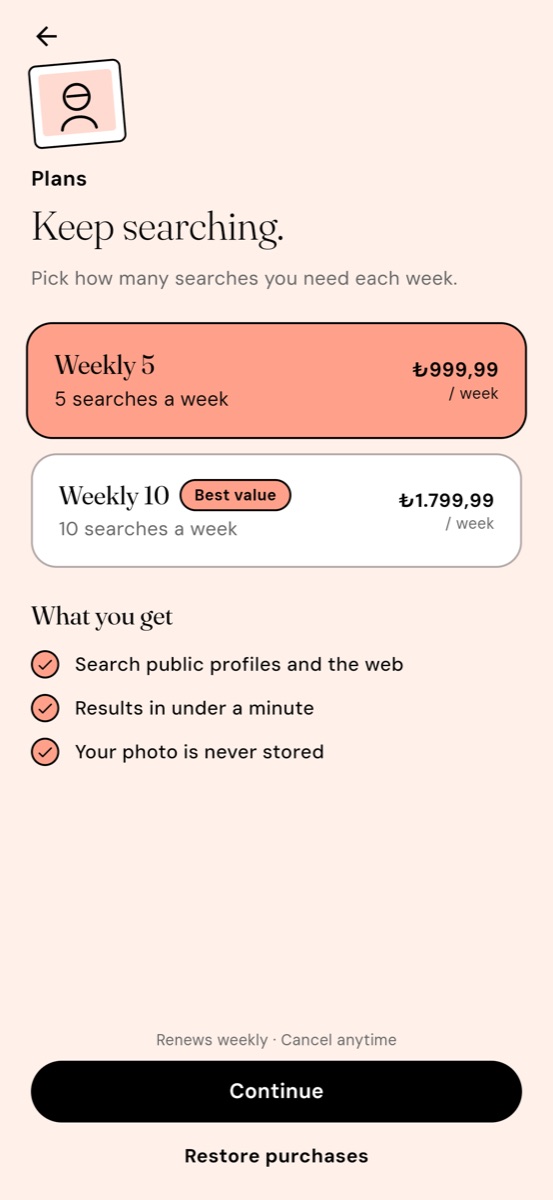 Wherely: Weekly plans